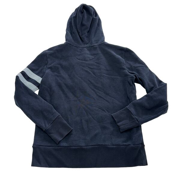 Brooks Brothers Hoodie Womens Small Blue ZIp Pocket Pullover Sweater Preppy - Picture 2 of 8